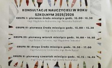 KONSULTACJE NAUCZYCIELI W ROKU SZKOLNYM 2025/2026